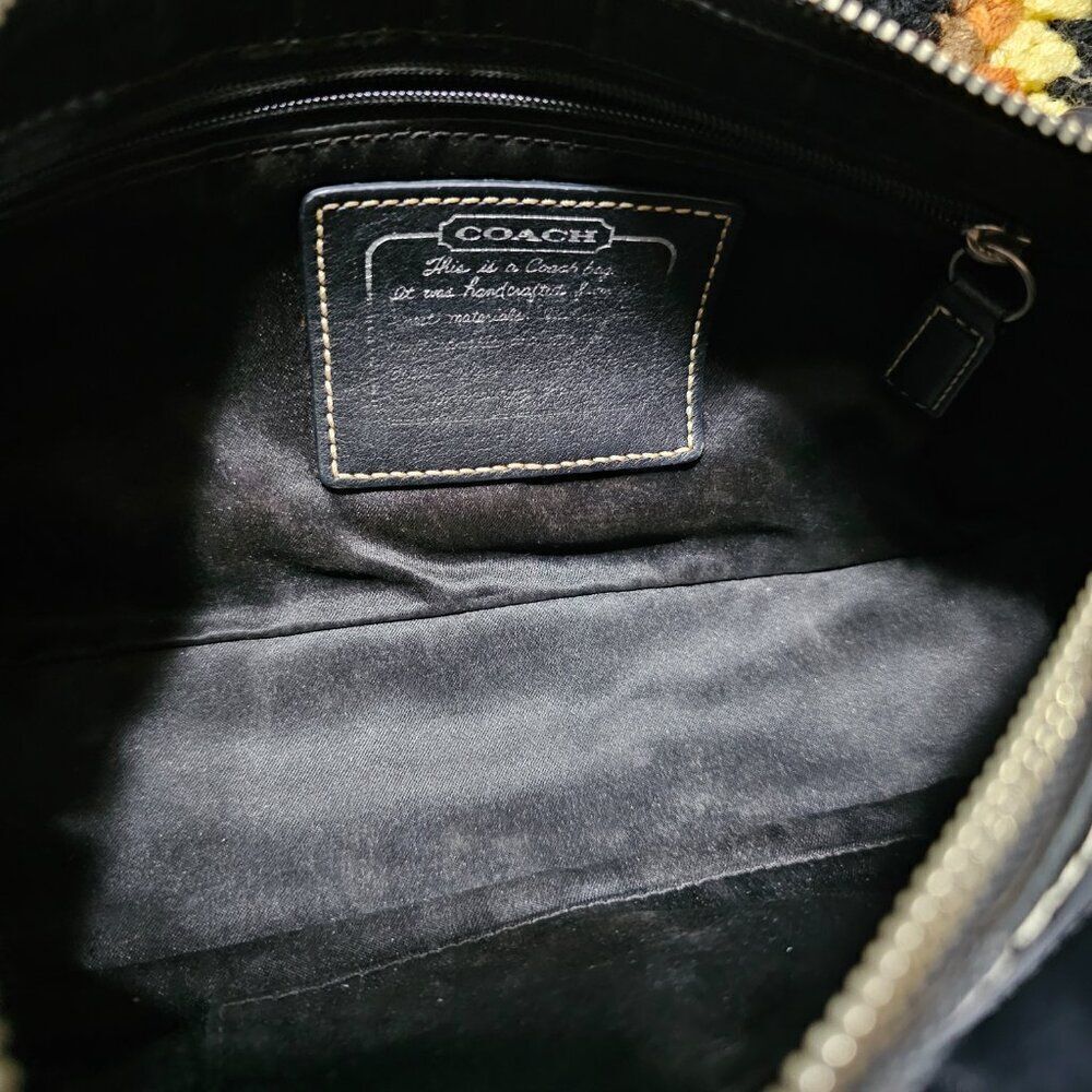 Coach y2k Anniversary Near Vintage Baguette Shoulder Bag in Black with Lurex - Picture 6 of 6